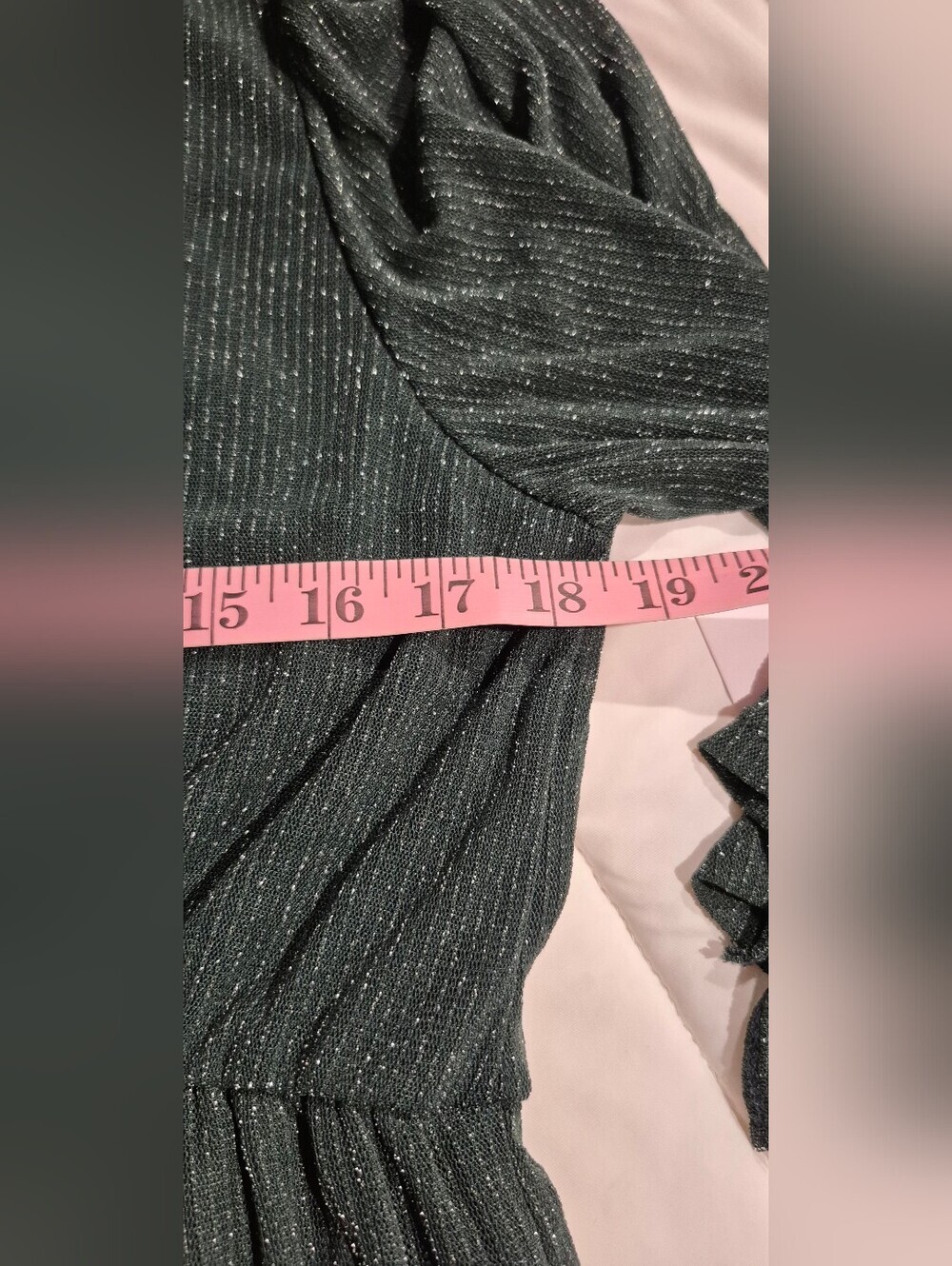 Siren Lily Maternity Teal Long Sleeve Shirt with V-Neck (BOX B) - Picture 7 of 8